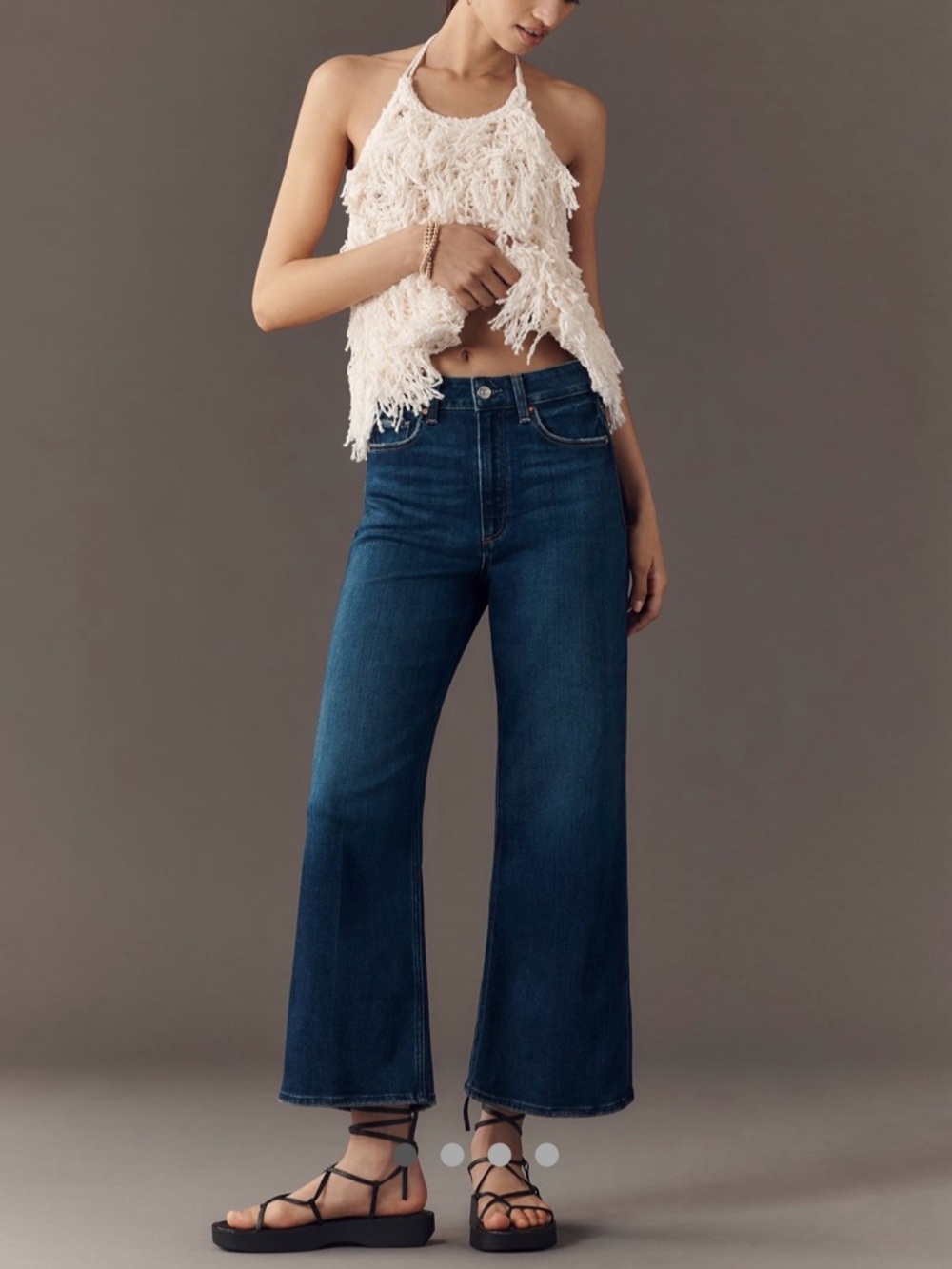 PAIGE Anessa High-Rise Crop Wide-
Leg Jeans overdrive